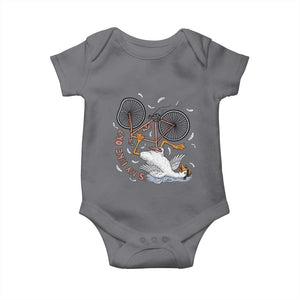 Funny Bike Crash Cycling Goose Lover Baby Onesie Is My Bike OK