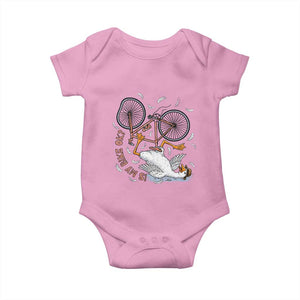 Funny Bike Crash Cycling Goose Lover Baby Onesie Is My Bike OK