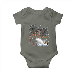 Funny Bike Crash Cycling Goose Lover Baby Onesie Is My Bike OK