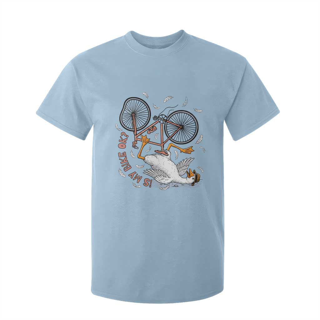 Funny Bike Crash Cycling Goose Lover T Shirt For Kid Is My Bike OK