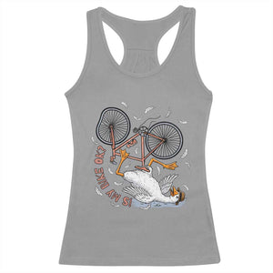 Funny Bike Crash Cycling Goose Lover Racerback Tank Top Is My Bike OK