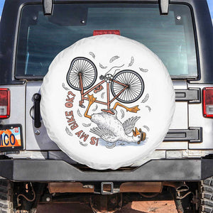 Funny Bike Crash Cycling Goose Lover Spare Tire Cover Is My Bike OK