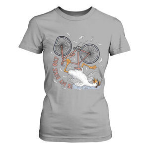 Funny Bike Crash Cycling Goose Lover T Shirt For Women Is My Bike OK