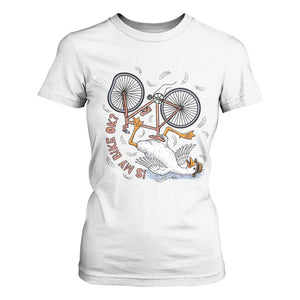 Funny Bike Crash Cycling Goose Lover T Shirt For Women Is My Bike OK