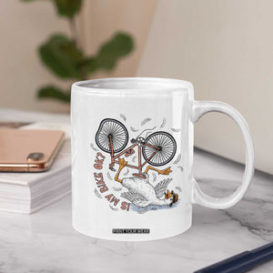 Funny Bike Crash Cycling Goose Lover Coffee Mug Is My Bike OK