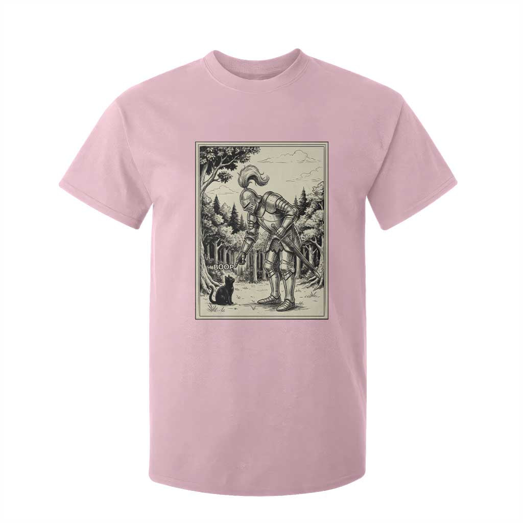 Funny Medieval Knight Boop Black Cat T Shirt For Kid Renaissance Fantasy Cat Lover