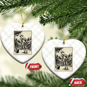 Funny Medieval Knight Boop Black Cat Ceramic Ornament Renaissance Fantasy Cat Lover