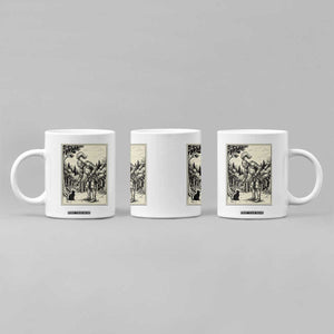 Funny Medieval Knight Boop Black Cat Coffee Mug Renaissance Fantasy Cat Lover