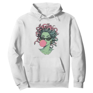 Winking Medusa In Sunglasses Blowing Bubble Gum Hoodie Funny Greek Mythology Pop Art