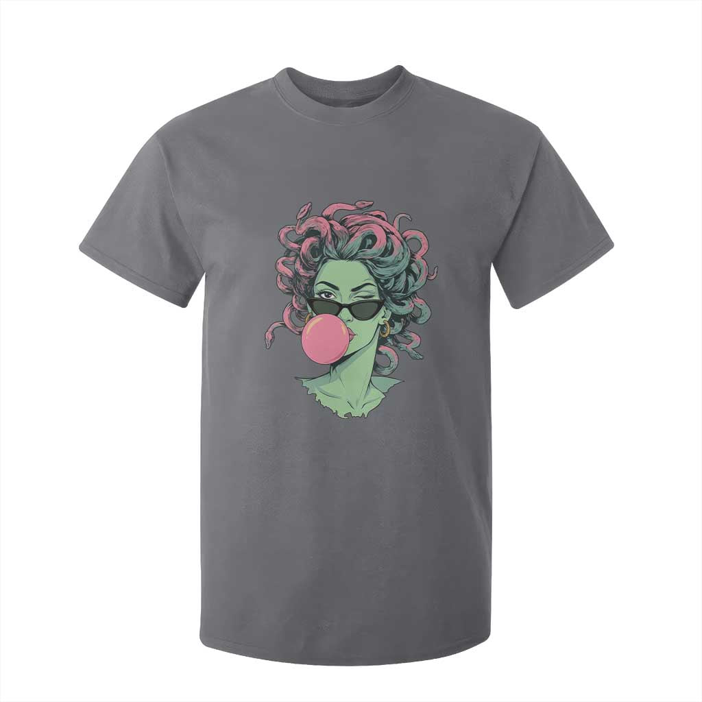 Winking Medusa In Sunglasses Blowing Bubble Gum T Shirt For Kid Funny Greek Mythology Pop Art
