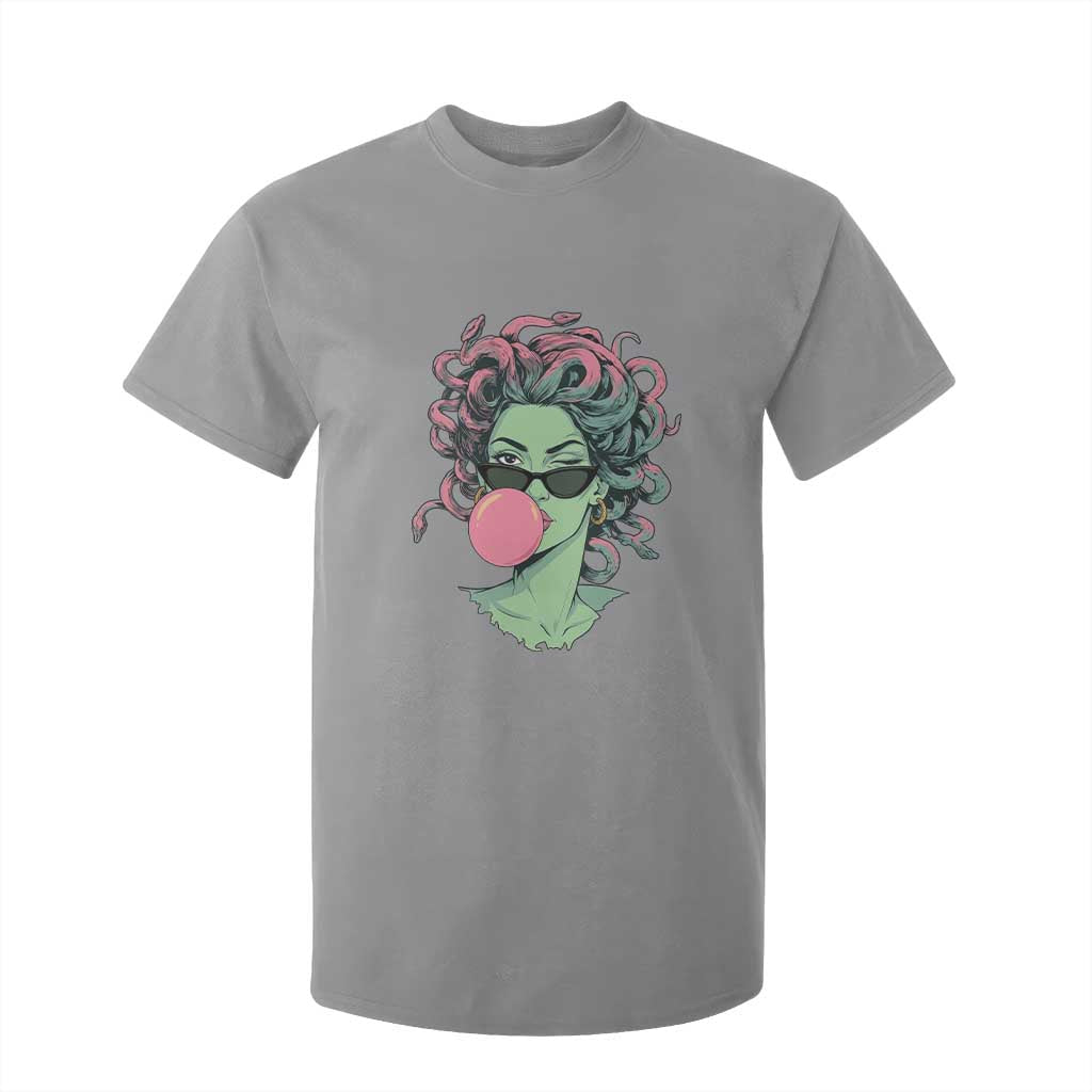 Winking Medusa In Sunglasses Blowing Bubble Gum T Shirt For Kid Funny Greek Mythology Pop Art