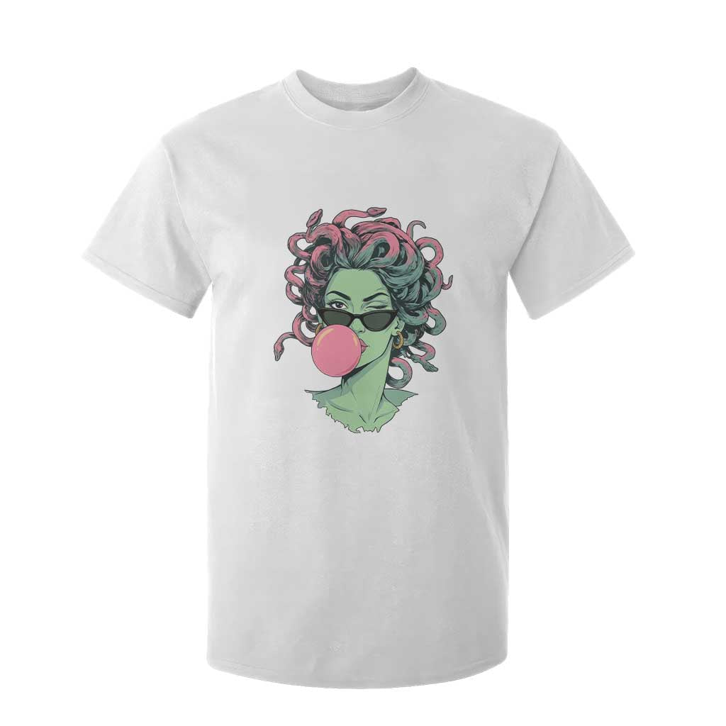Winking Medusa In Sunglasses Blowing Bubble Gum T Shirt For Kid Funny Greek Mythology Pop Art