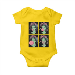 Funny Medusa Blowing Bubble Gum Baby Onesie Greek Mythology Pop Art Gift
