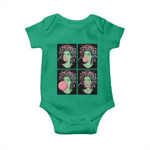 Funny Medusa Blowing Bubble Gum Baby Onesie Greek Mythology Pop Art Gift