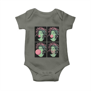 Funny Medusa Blowing Bubble Gum Baby Onesie Greek Mythology Pop Art Gift