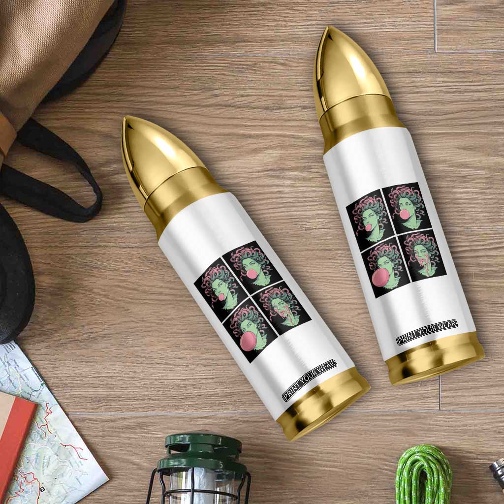 Funny Medusa Blowing Bubble Gum Bullet Tumbler Greek Mythology Pop Art Gift