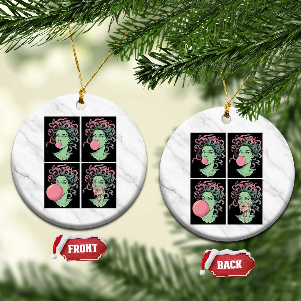 Funny Medusa Blowing Bubble Gum Ceramic Ornament Greek Mythology Pop Art Gift TS12 1pc White Marble Print Your Wear