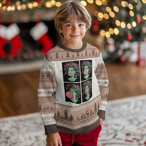 Funny Medusa Blowing Bubble Gum Ugly Christmas Sweater Greek Mythology Pop Art Gift