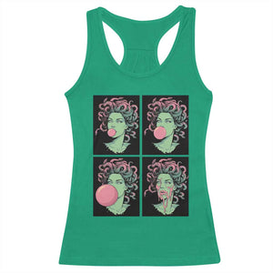 Funny Medusa Blowing Bubble Gum Racerback Tank Top Greek Mythology Pop Art Gift