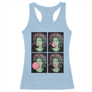 Funny Medusa Blowing Bubble Gum Racerback Tank Top Greek Mythology Pop Art Gift