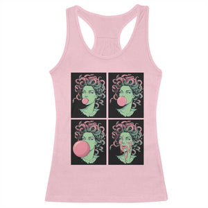 Funny Medusa Blowing Bubble Gum Racerback Tank Top Greek Mythology Pop Art Gift