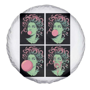 Funny Medusa Blowing Bubble Gum Spare Tire Cover Greek Mythology Pop Art Gift