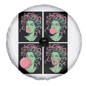 Funny Medusa Blowing Bubble Gum Spare Tire Cover Greek Mythology Pop Art Gift