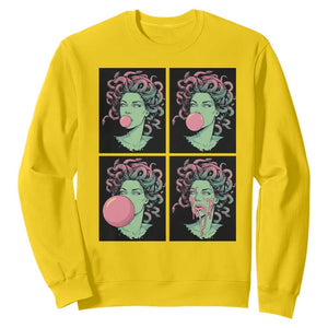 Funny Medusa Blowing Bubble Gum Sweatshirt Greek Mythology Pop Art Gift