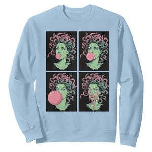 Funny Medusa Blowing Bubble Gum Sweatshirt Greek Mythology Pop Art Gift