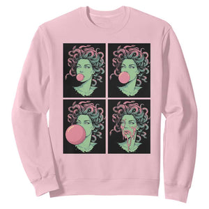 Funny Medusa Blowing Bubble Gum Sweatshirt Greek Mythology Pop Art Gift