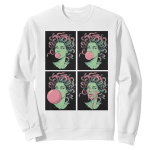 Funny Medusa Blowing Bubble Gum Sweatshirt Greek Mythology Pop Art Gift