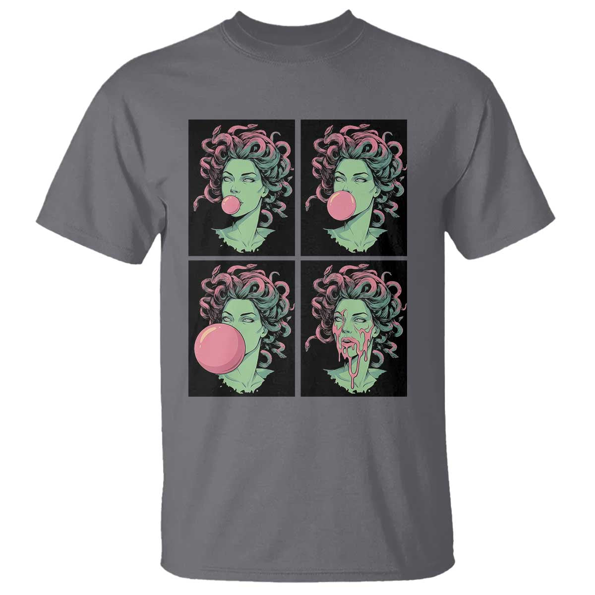 Funny Medusa Blowing Bubble Gum T Shirt Greek Mythology Pop Art Gift