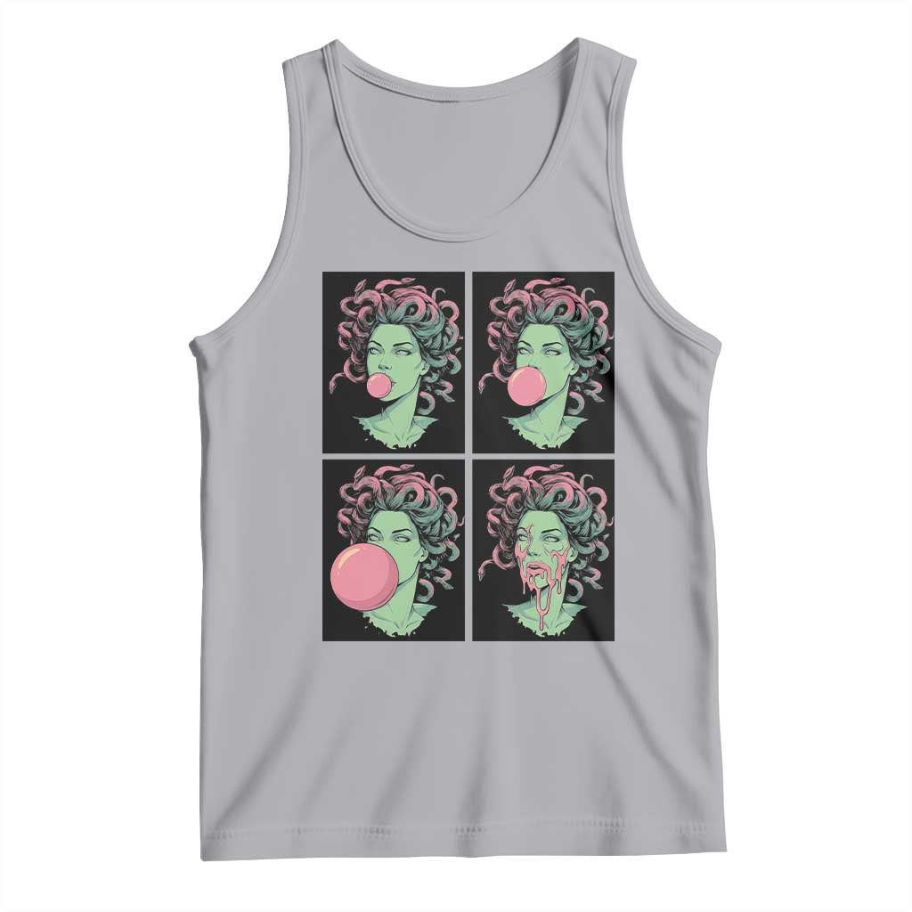 Funny Medusa Blowing Bubble Gum Tank Top Greek Mythology Pop Art Gift