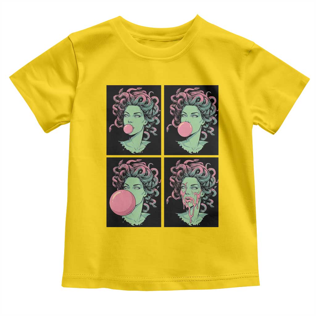 Funny Medusa Blowing Bubble Gum Toddler T Shirt Greek Mythology Pop Art Gift