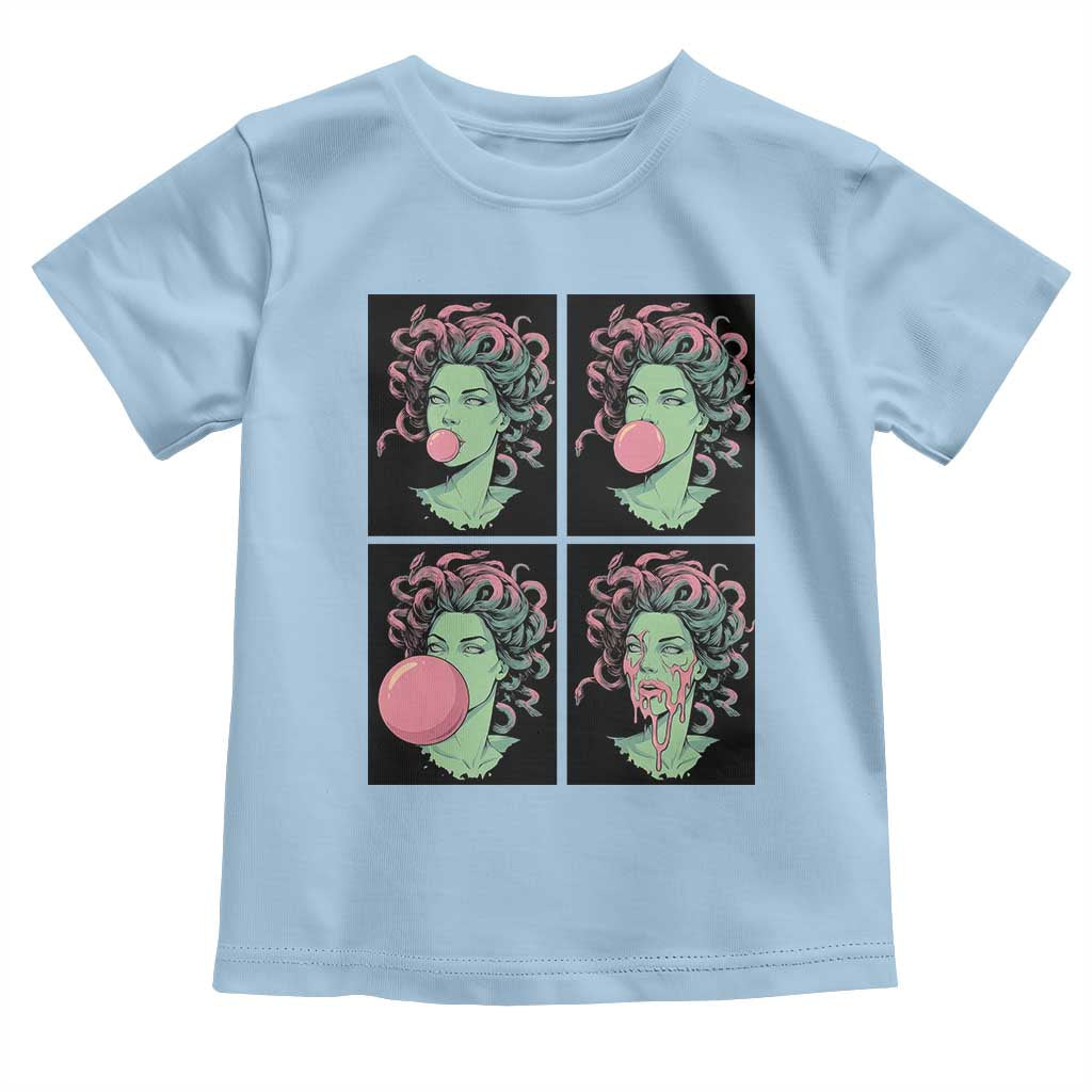 Funny Medusa Blowing Bubble Gum Toddler T Shirt Greek Mythology Pop Art Gift