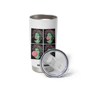Funny Medusa Blowing Bubble Gum Tumbler Cup Greek Mythology Pop Art Gift
