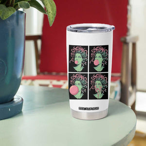 Funny Medusa Blowing Bubble Gum Tumbler Cup Greek Mythology Pop Art Gift