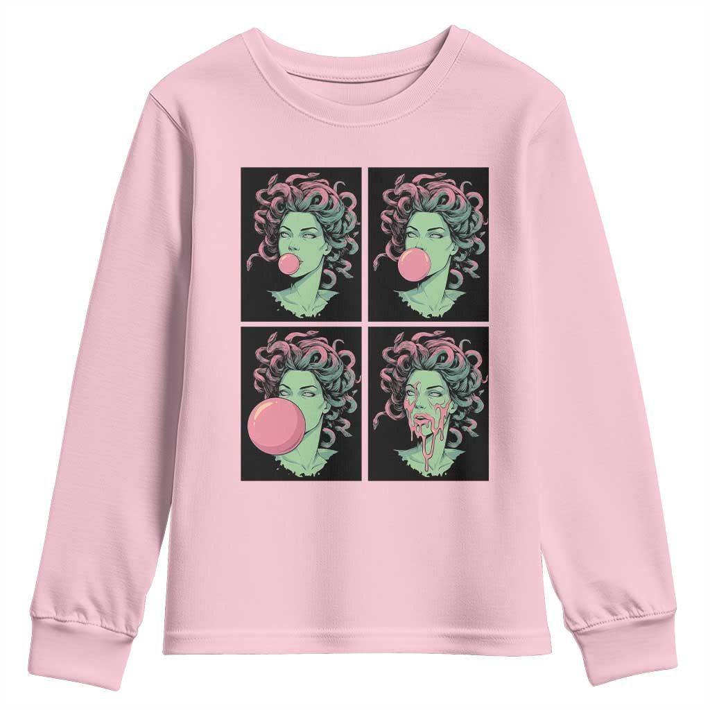 Funny Medusa Blowing Bubble Gum Youth Sweatshirt Greek Mythology Pop Art Gift