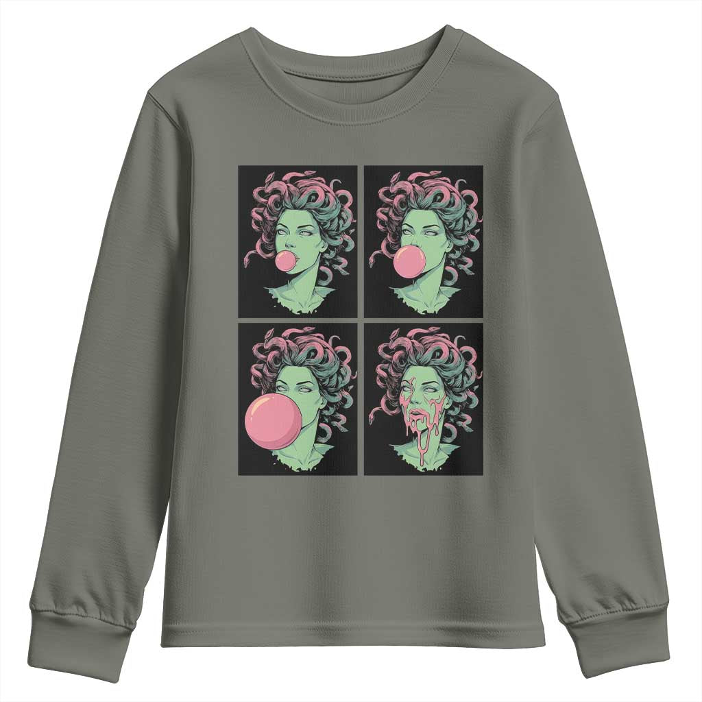 Funny Medusa Blowing Bubble Gum Youth Sweatshirt Greek Mythology Pop Art Gift