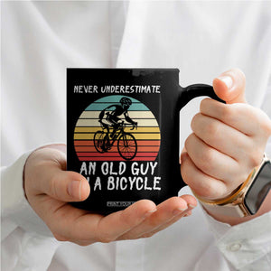 Never Underestimate An Old Guy On A Bicycle Coffee Mug Cycling Lover Gift