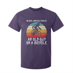 Never Underestimate An Old Guy On A Bicycle T Shirt For Kid Cycling Lover Gift
