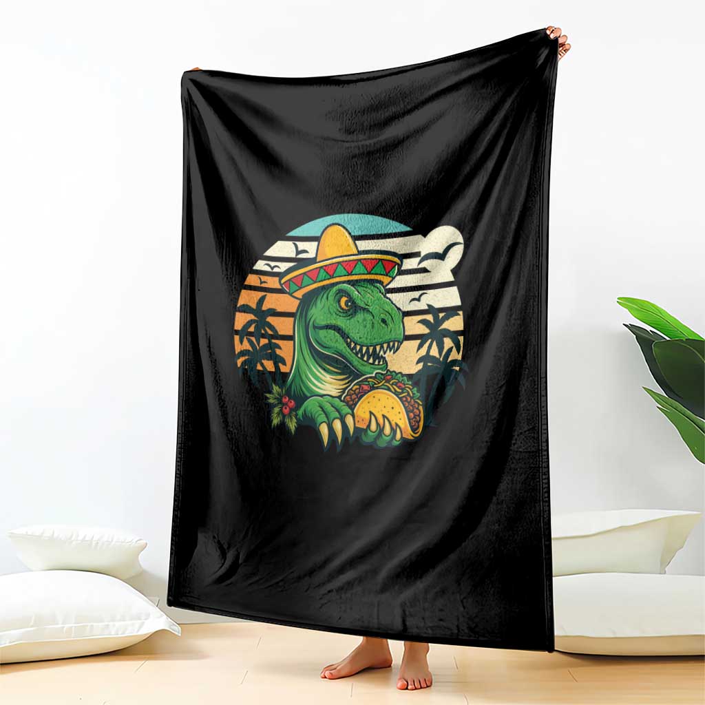 Funny Tacos Dinosaur Throw Blanket Mexican Food Lover Gift TS12 Print Your Wear