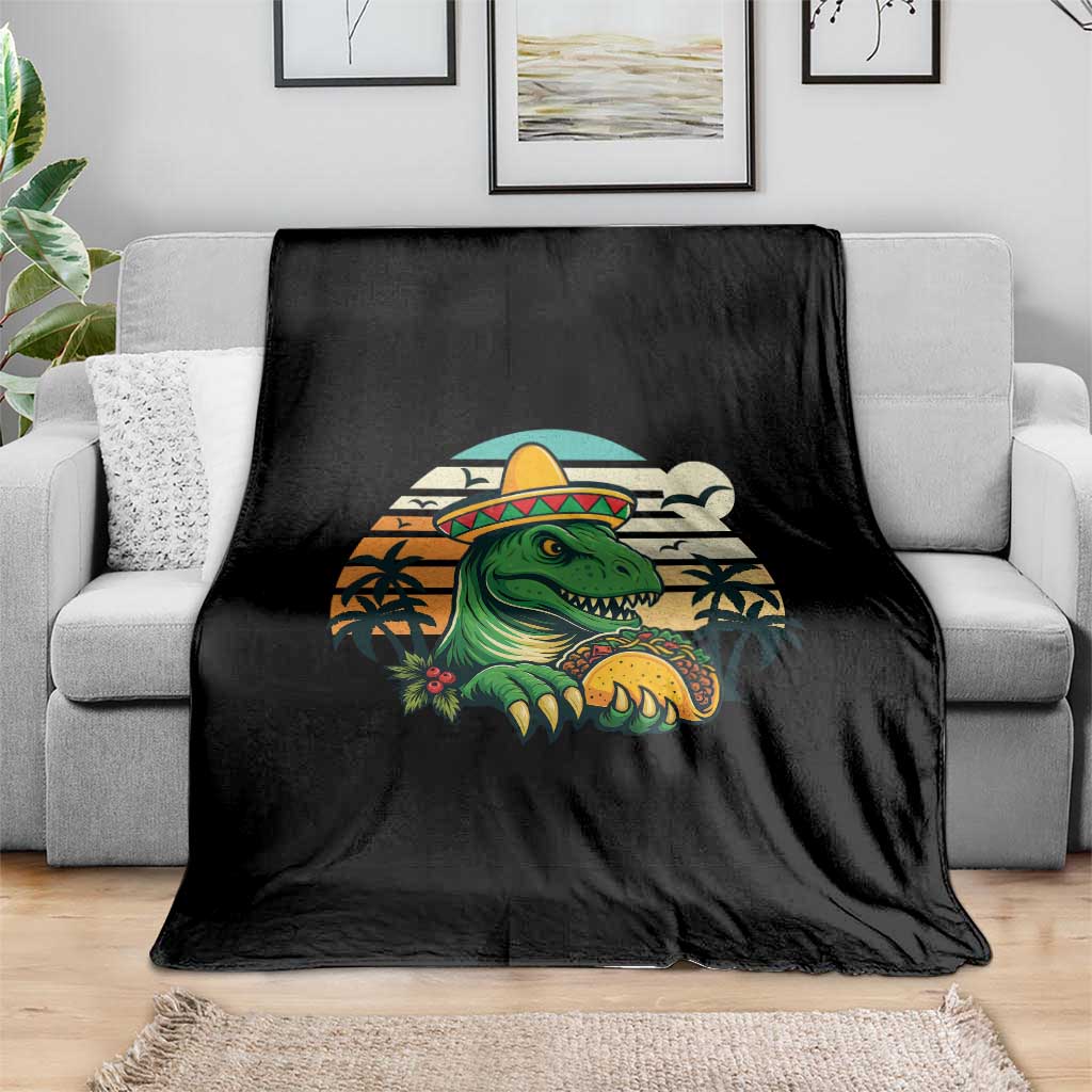 Funny Tacos Dinosaur Throw Blanket Mexican Food Lover Gift TS12 Print Your Wear