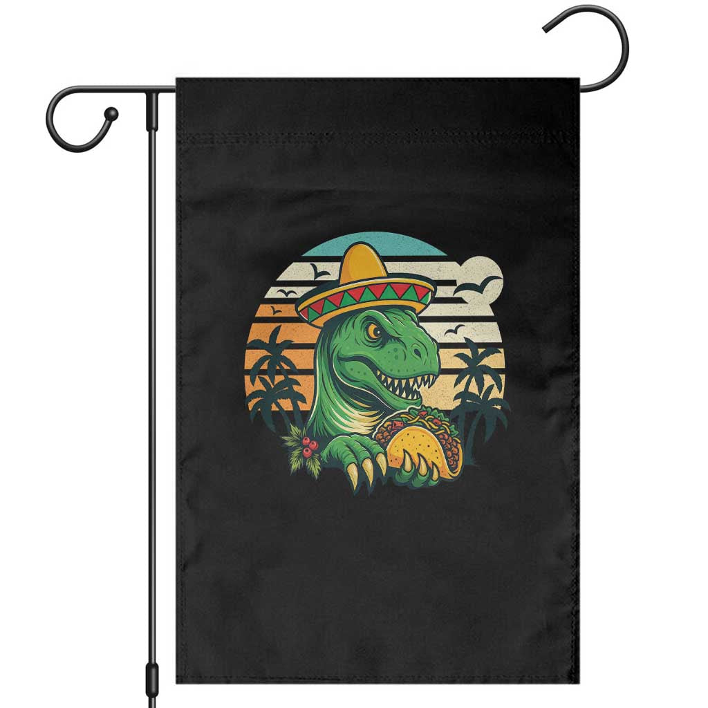 Funny Tacos Dinosaur Garden Flag Mexican Food Lover Gift TS12 Black Print Your Wear
