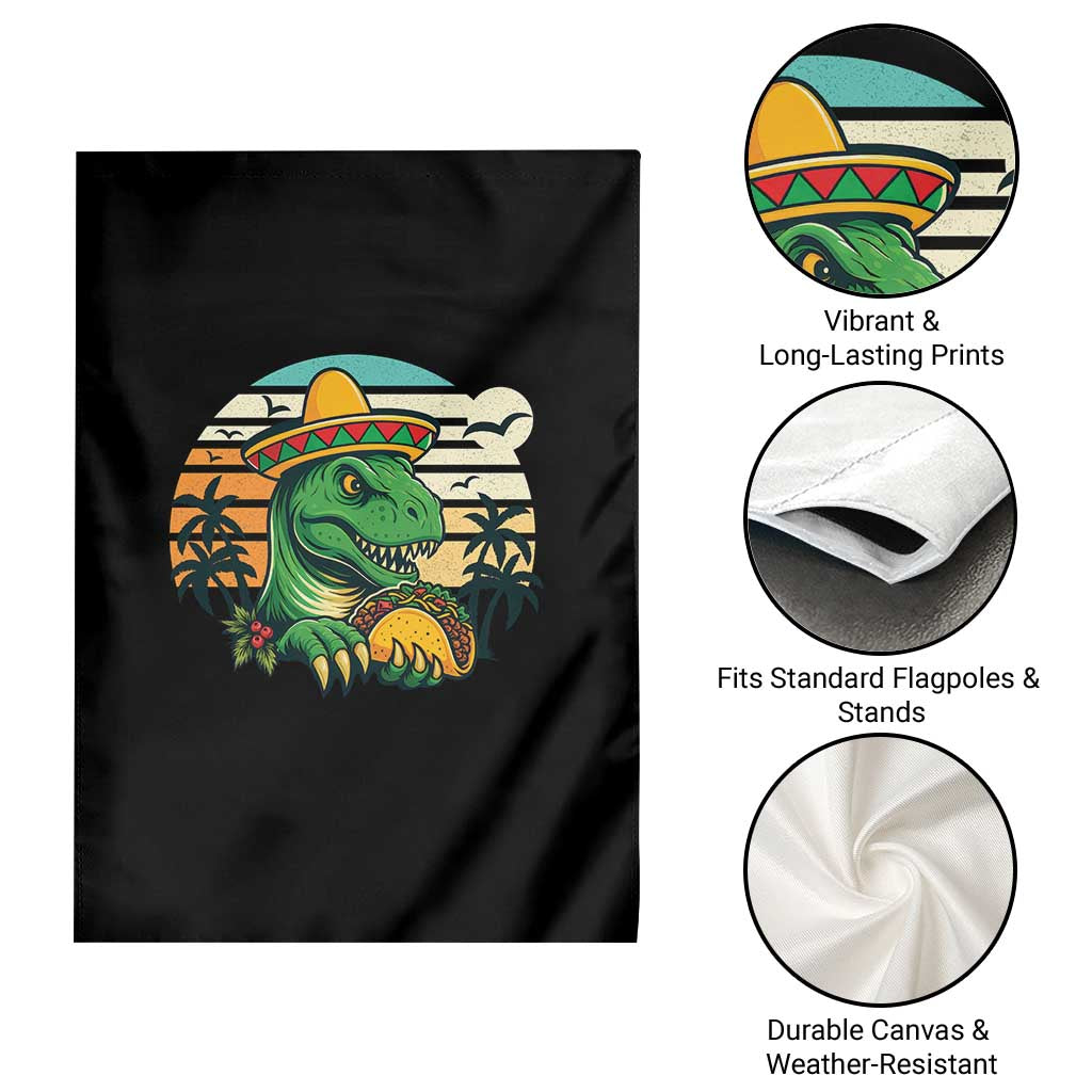 Funny Tacos Dinosaur Garden Flag Mexican Food Lover Gift TS12 Print Your Wear