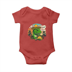 Funny Tacos Dinosaur Baby Onesie Mexican Food Lover Gift TS12 Red Print Your Wear