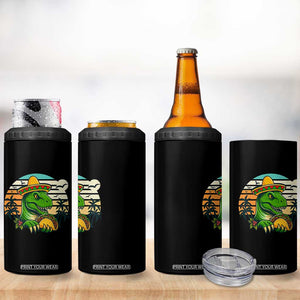 Funny Tacos Dinosaur 4 in 1 Can Cooler Tumbler Mexican Food Lover Gift TS12 Print Your Wear