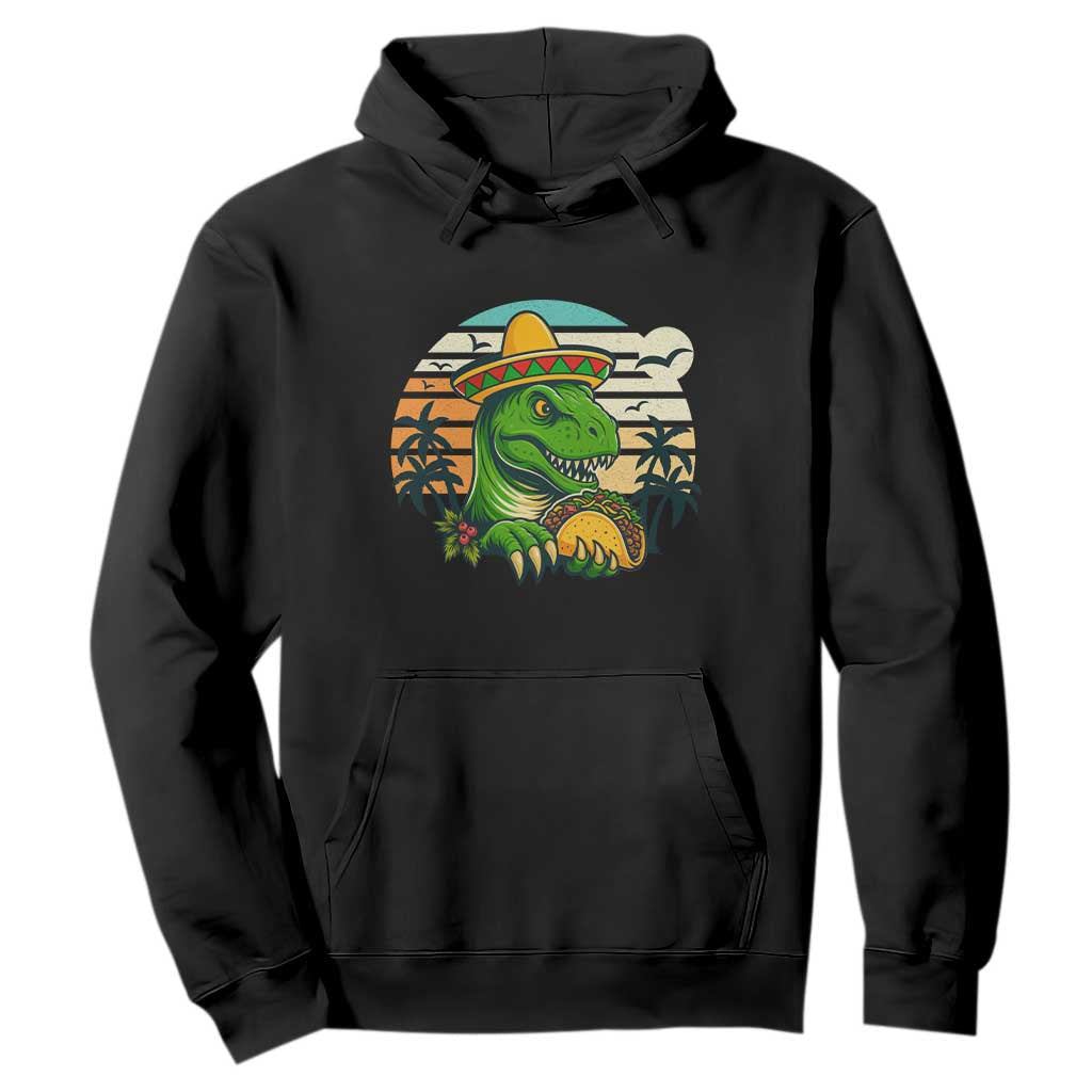 Funny Tacos Dinosaur Hoodie Mexican Food Lover Gift TS12 Black Print Your Wear