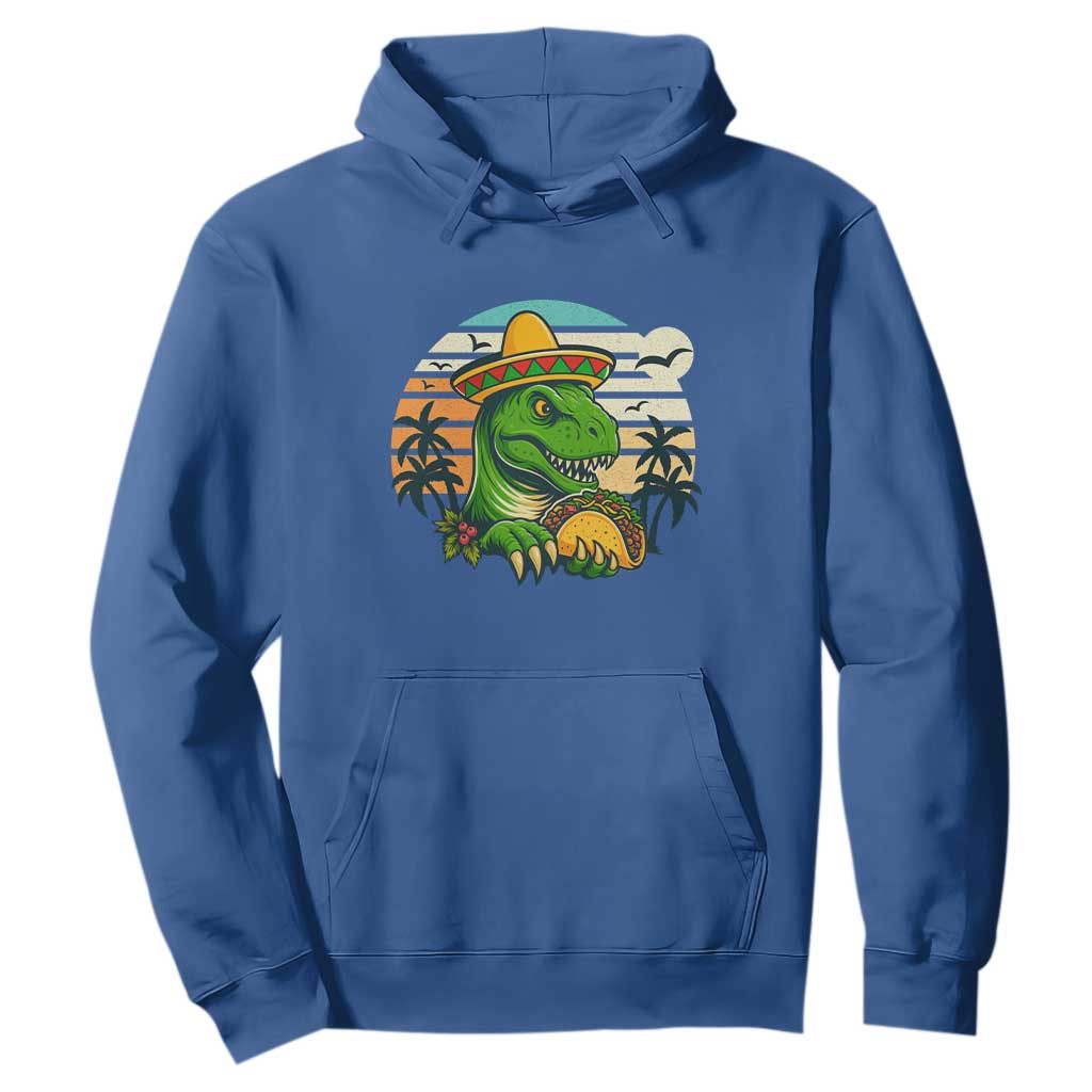 Funny Tacos Dinosaur Hoodie Mexican Food Lover Gift TS12 Royal Blue Print Your Wear