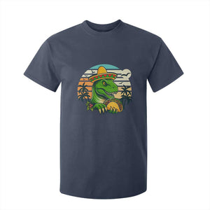Funny Tacos Dinosaur T Shirt For Kid Mexican Food Lover Gift TS12 Navy Print Your Wear